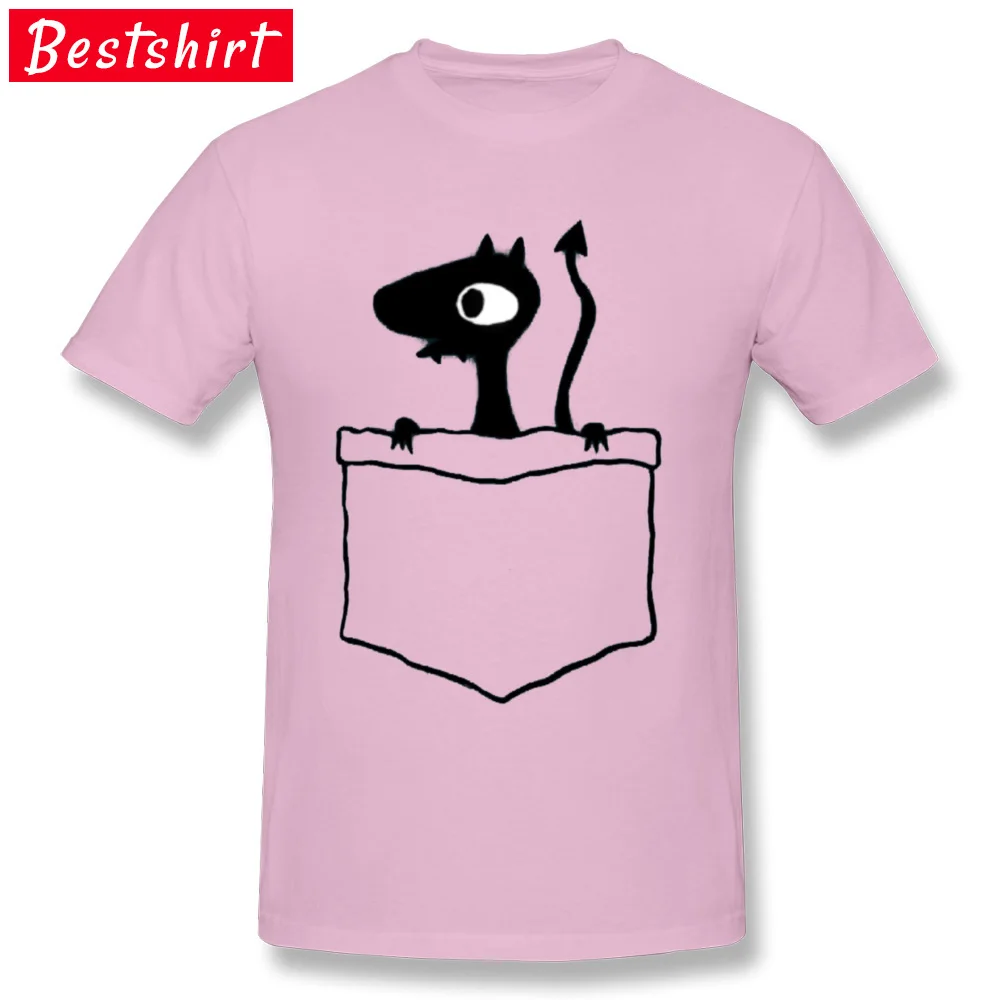 FunnyPrinted On Short Sleeve Tees Fall Graphic Round Collar 100% Cotton T Shirt Men's T Shirt Normal  Wholesale Lucis in the pocket  9291 pink