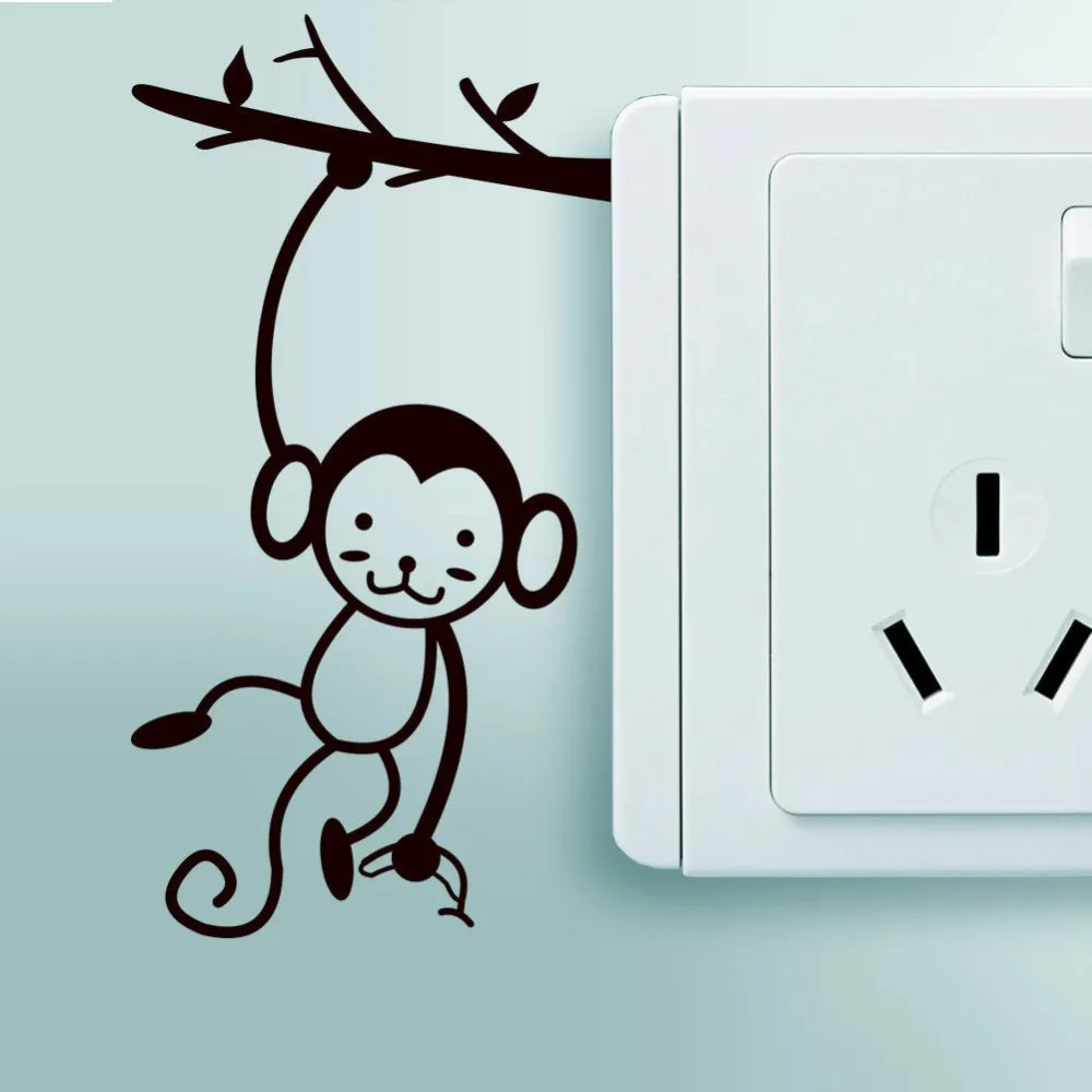 Us 0 99 33 Off Small Monkey Art Vinyl Wall Sticker Home Stickers Light Switch Decal Diy Decor Murals For Children Room Nursery Y 299 In Us 0 99 33 Off Small Monkey Art Vinyl Wall Sticker Home Stickers Light Switch Decal Diy Decor Murals For Children Room Nursery Y 299 In