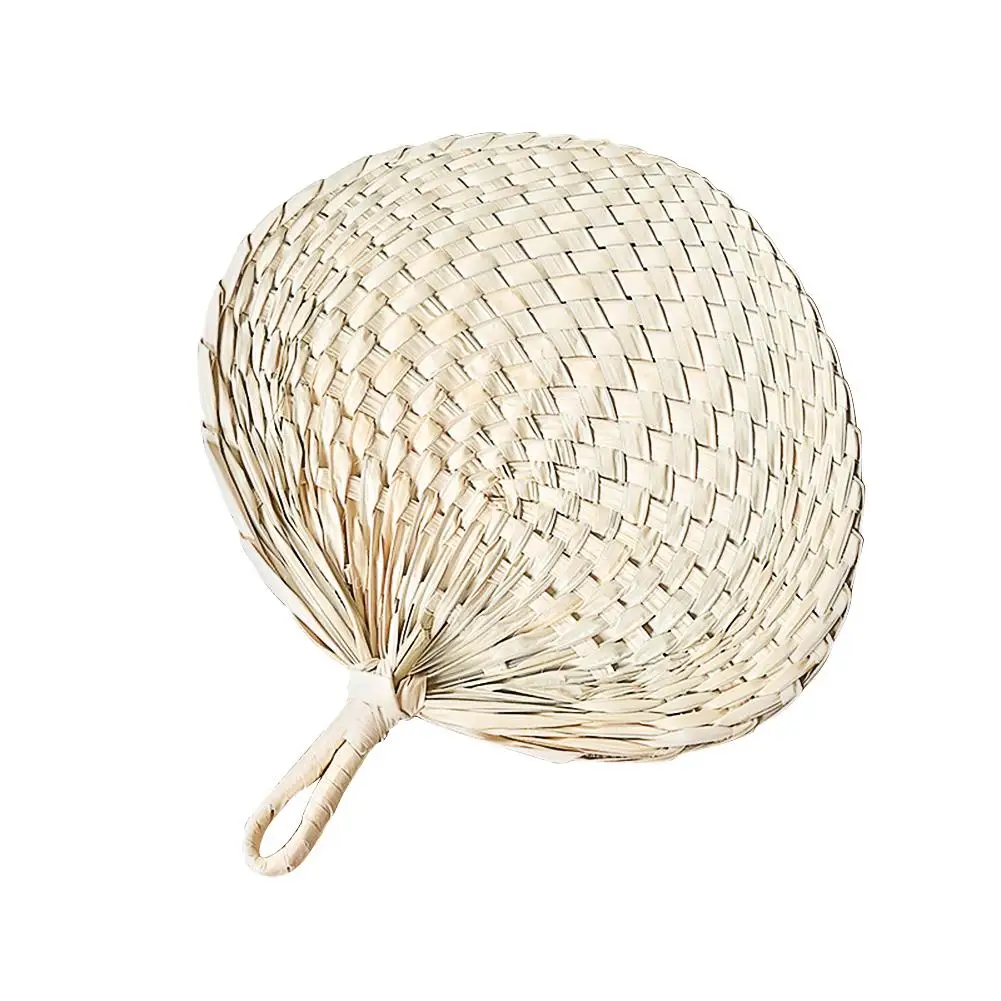 chinese style natural handmade palm-leaf fan handy cool fan