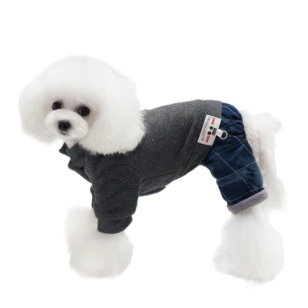 

New Coming Warm DogBaby Stylish handsome Style Four Legs Pet Dogs Winter Coat Small Puppy Dogs Clothing Size From S To XXL