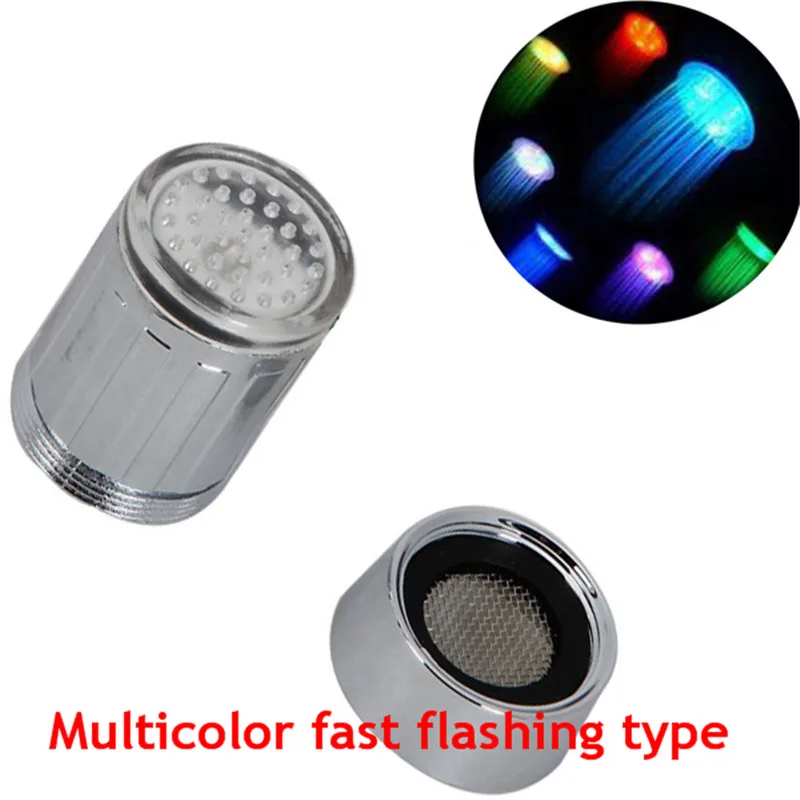 Светодиодный светильник водопад носик кран для ванной комнаты аэратор LD8001-A6 - Цвет: multicolor fastflash
