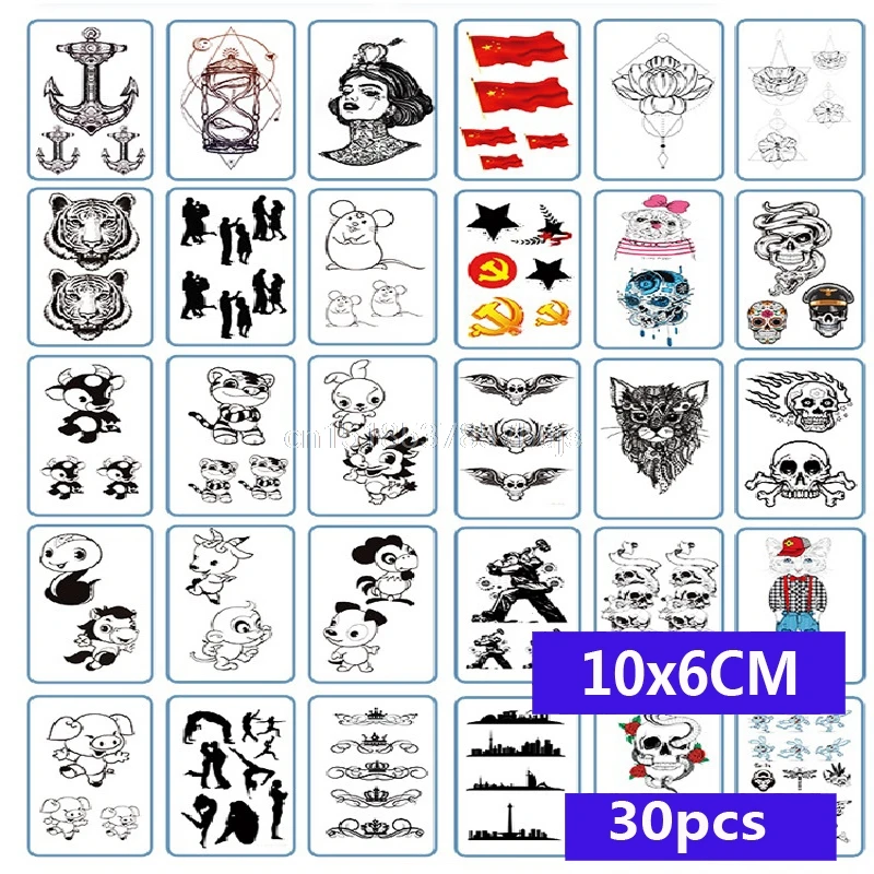

30 pcs Mini Badge Body Art waterproof temporary tattoos DIY 3D flower design flash tattoo sticker wholesale