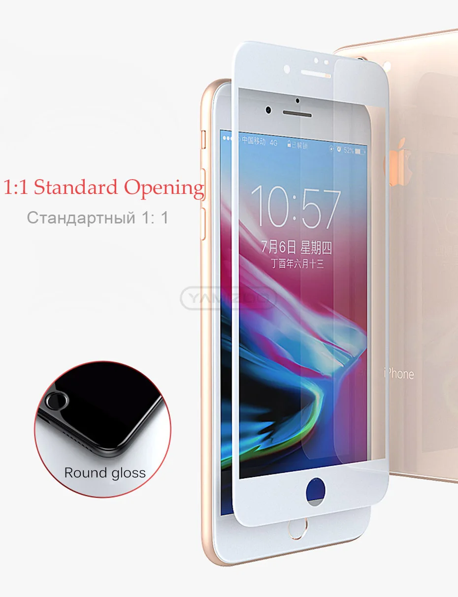 Phone Glass For iPhone 6 6s 7 8 Plus X 9H Screen Protector Film Cover For iPhone 6 6s Plus 7 8 X Protection Tempered Glass Film (3)