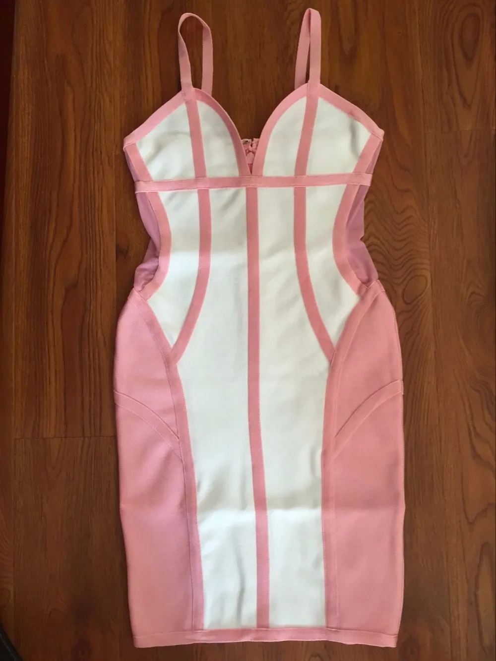 Женское летнее Сексуальное Лоскутное Сетчатое платье с v-образным вырезом, розовое Бандажное платье, трикотажное эластичное дизайнерское платье