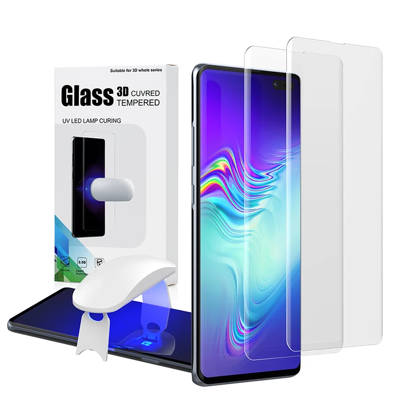 

Screen Protector with fingerprint unlock for Samsung Galaxy S10 5G UV Glass film full cover for S10 5G tempered glass