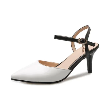 

2019 new fashion stiletto heel with pointed buckle with baotou sandals 33-43