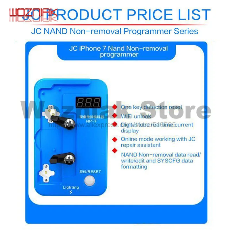  JC Nand Non-removal Programmer for IPHONE 6S/6SP/7G/7P/8G/8P/X/XR/XS/XSMAX HDD Latest Reading and W