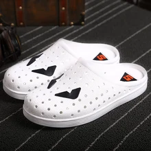 Mazefeng/Новинка года; модные летние мужские повседневные тапочки; пляжные дышащие мужские Нескользящие шлепанцы; простые мужские шлепанцы