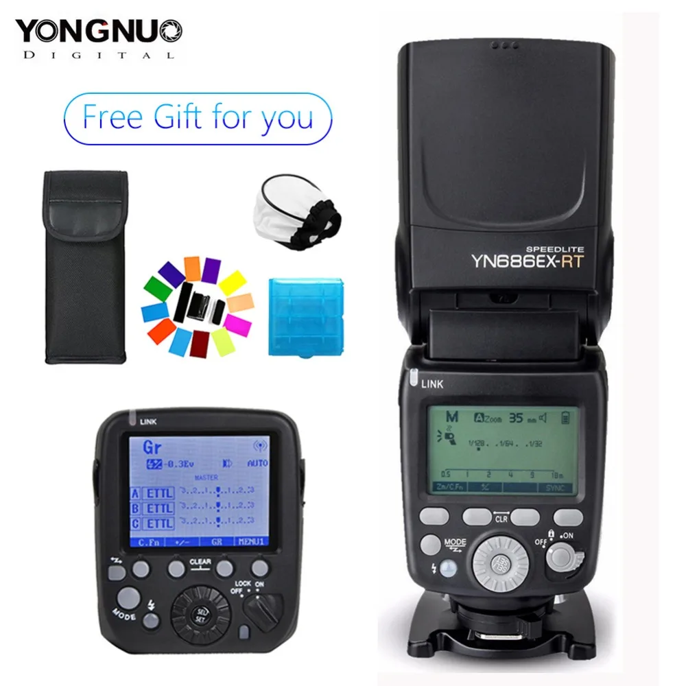 Yongnuo YN686EX RT 2000mAh литий ионный аккумулятор Speedlite GN60 2 4G беспроводной HSS 1/8000s TTL/M/MULTI Flash
