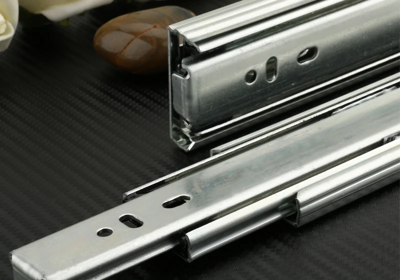 

Drawer slides three ball rail track mute thickening hardware accessories computer desk rail package