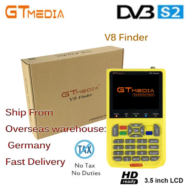 

GTMEDIA/Freesat V8 Finder HD DVB-S2 Digital Satellite Finder High Definition Sat Finder DVB-S2 Satellite Meter Satfinder 1080P