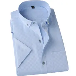 Большие размеры рубашки модный бренд Мужская рубашка, хлопок короткий рукав Camisa Masculina мужская одежда повседневное тонкое платье