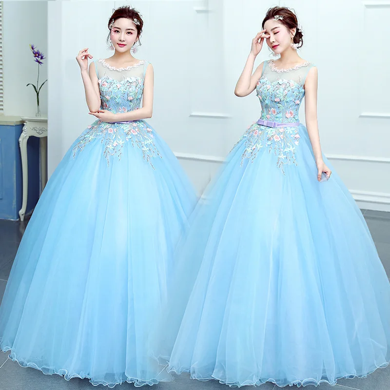 

Puffy Ball Gown 2019 New Arrival Appliques Quinceanera Dresses Scoop Neck Robe De Bal 15 16 Sweet Sixteen Debutante Gowns Sweet