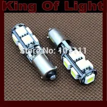 200x авто светодиодные BA9S 9smd 6523 1895 H6W T4W 9 LED SMD 5050 CANBUS ОВС ошибок светодиодные лампы, белый