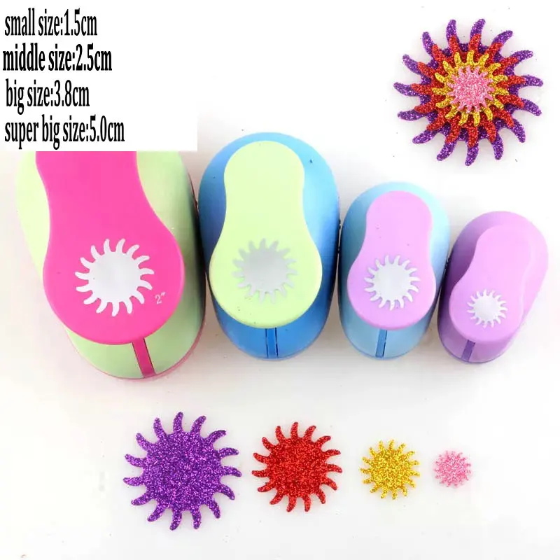4pcs 2" 1.5" 1" 5/8" sun scrapbook puncher set paper punches for DIY
