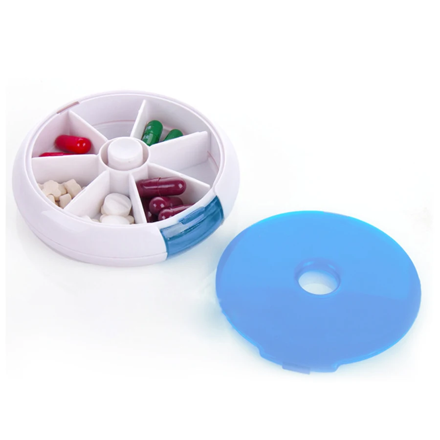 7 Day Rotating Pill Case Medicine Box Pill Dispenser Vitamin Holder