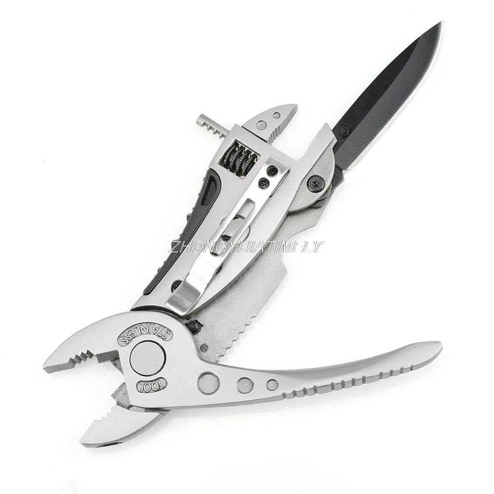 Multifunctional folding pliers wrench screwdriver knife set outdoor