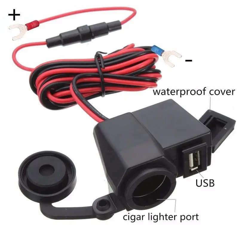 12V Автомобильная лодка мотоцикл прикуриватель розетка водонепроницаемый| |