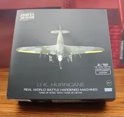 FOV 1/72 масштаб военная модель игрушки Вторая мировая война Великобритания Ураган боец литой металлический самолет модель игрушки для