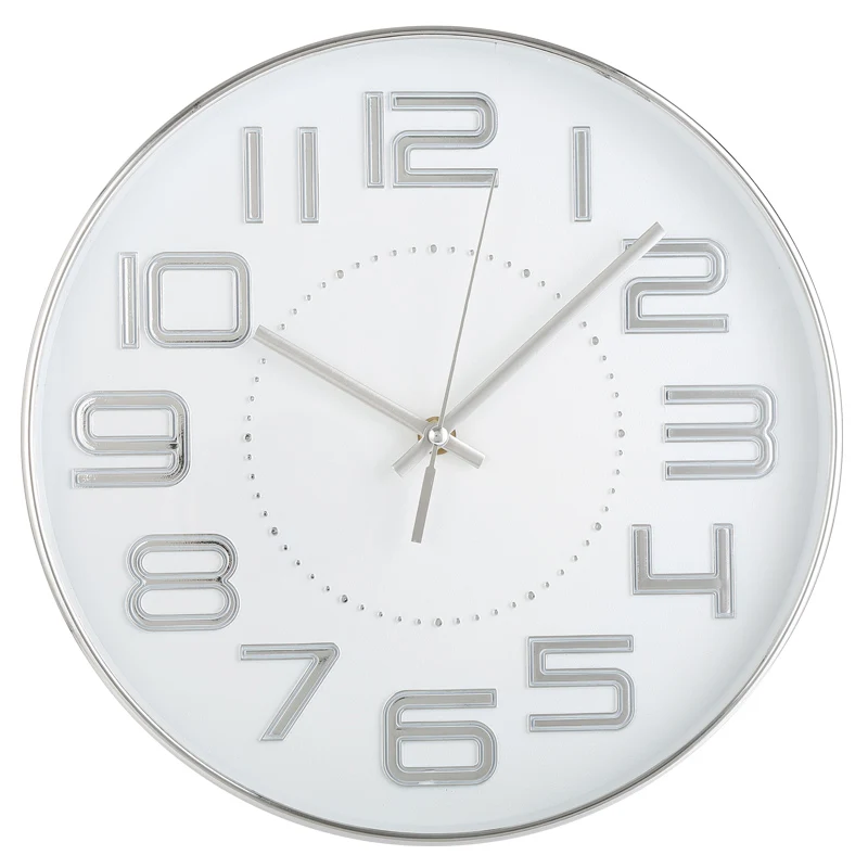 Use Carbon Batteries 12 Inch Metal Wall Clock Modern Minimalist Gift