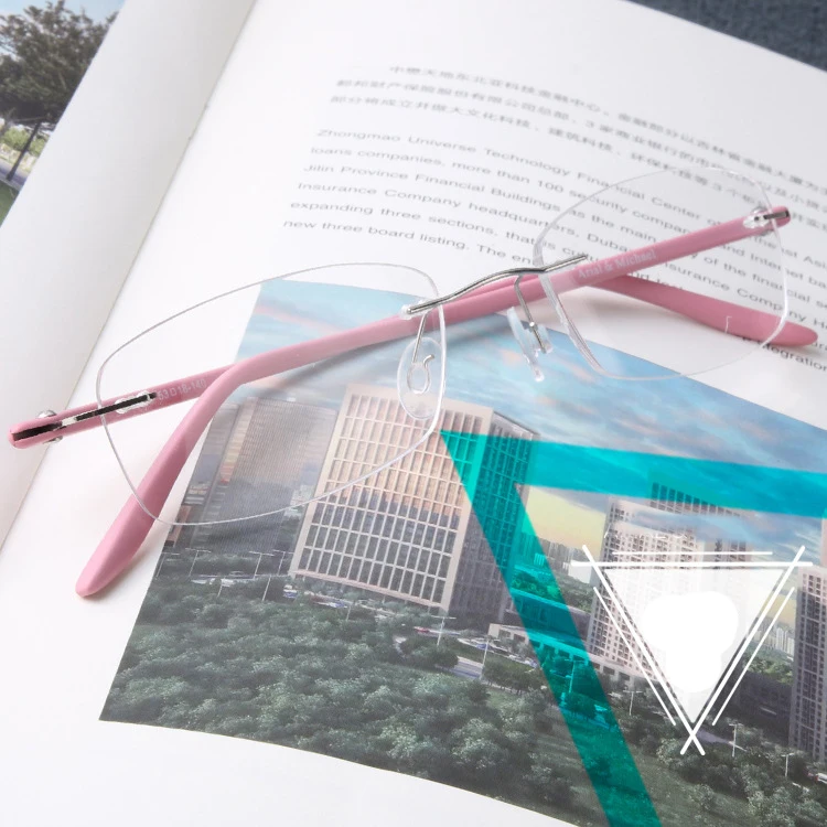 

B Pure Titanium Men Rimless Optical Glasses Frame Women Frameless Prescription Eyeglasses Ultralight Myopia Screwless Eyewear
