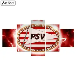 5 spell Алмазная картина psv икона полная квадратная Алмазная мозаика голландский футбольный бейдж 3d круглая вышивка стикер на стену