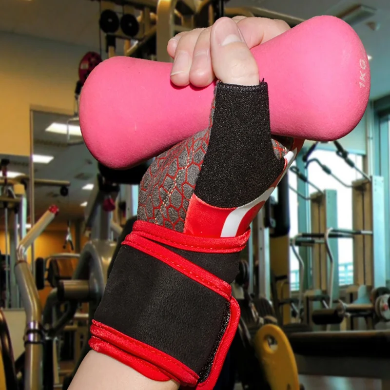Анти-скольжения, износостойкие спортивные Фитнес Вес тренажерный зал перчатки тренировки запястья Обёрточная бумага спортивные перчатки для Для мужчин Для женщин