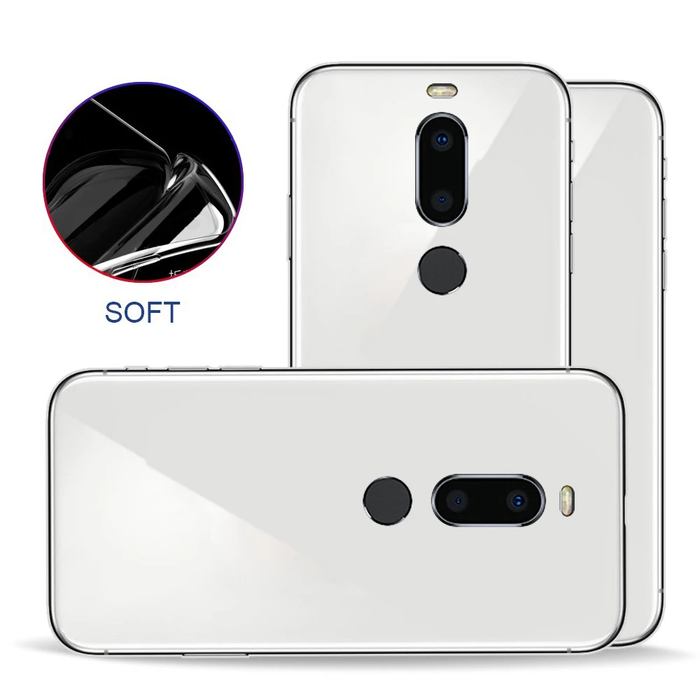Полноразмерный защитный чехол для Meizu X8 прозрачный индивидуальный мягкий