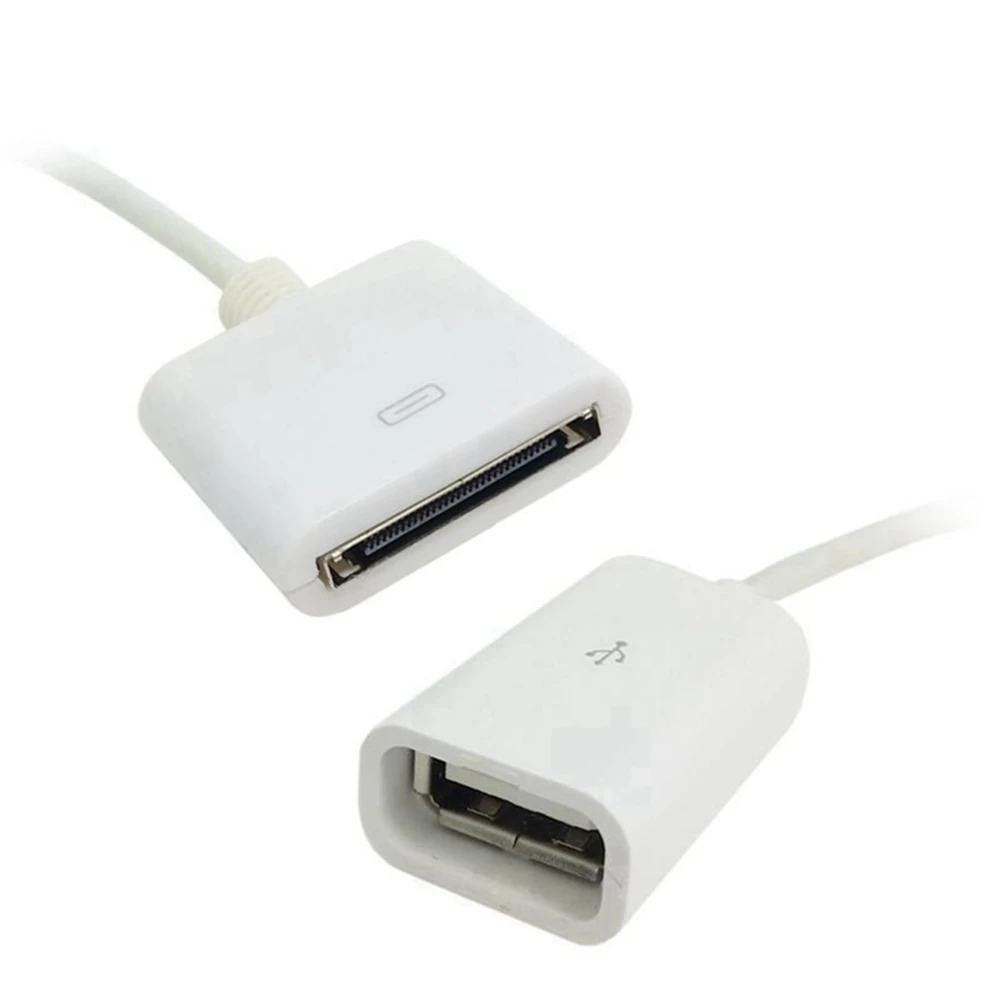 Адаптер для синхронизации данных и зарядки 30Pin мама USB iPhone 4 4S черный/белый|usb female|to