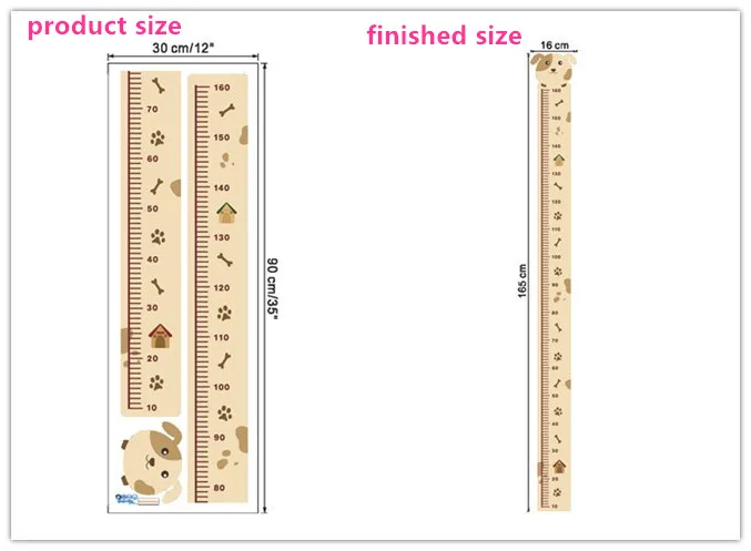 Милые животные Стек высота мера наклейки на стену Наклейка Дети виниловые обои Фреска девочка мальчик комната Рост Диаграмма наклейки