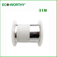 ECO-WORTHY 31 Meter 100 Feet Solar Panel Ribbon Tabbing Wire Soldering 2mm Width Tabbing Wire for Solar Cell DIY Free Shipping