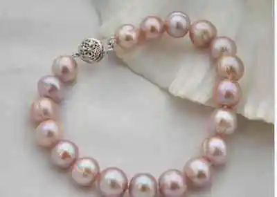 

Free shipping hot sale Women Bridal Wedding Jewelry >>double strands 11-12mm natural Japanese seas pink pearl bracelet 7.5-8inch