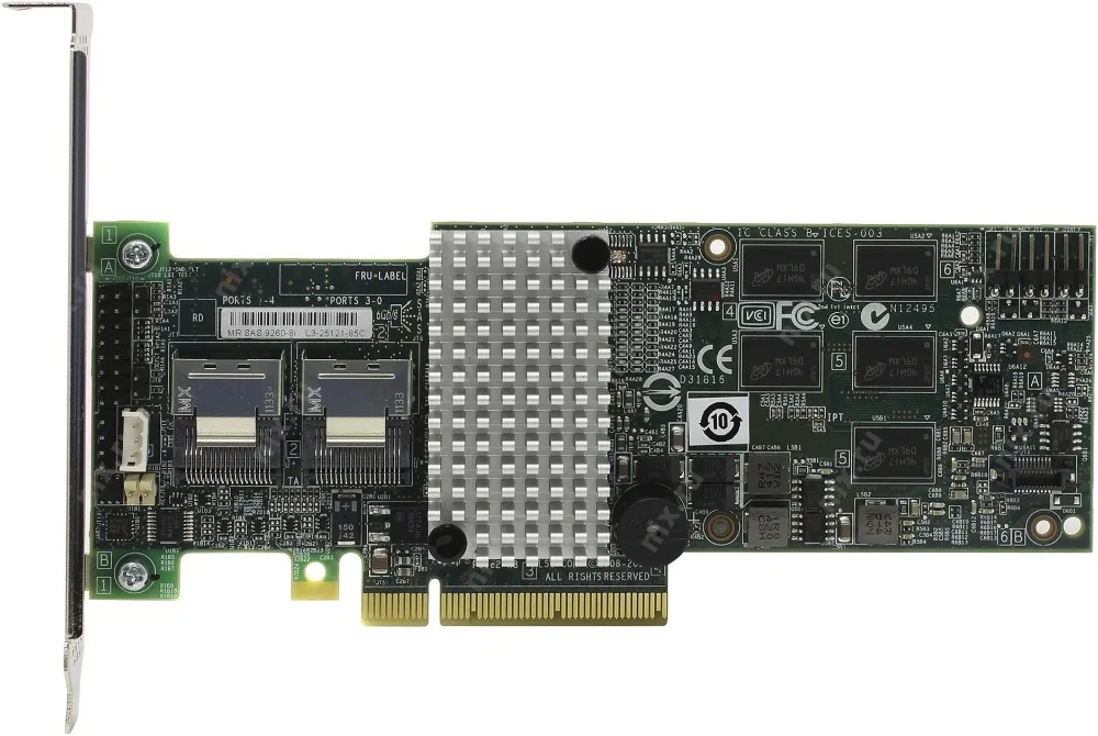 RaidStorage Avago LSI MegaRAID SAS 9260 8i 8 портов 512 МБ кэш 6 ГБ RAID5 PCI E 2 0 X8 карта контроллера LSISAS2108|lsi