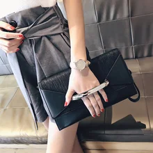 Bolsa de envelope de couro feminina, bolsa de mão de luxo feita em couro, para aniversário, festa, tarde, bolsa de mão para mulheres