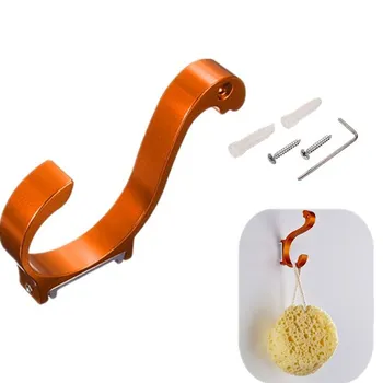 

Coat hooks door hat hooks Wardrobe wall towel coat hooks New color: orange