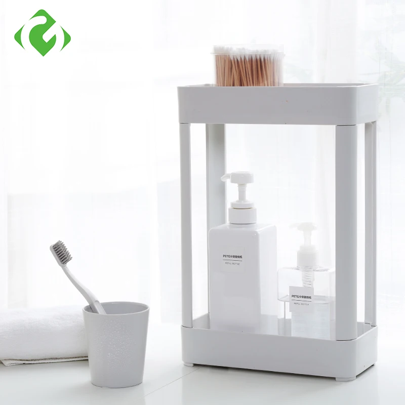 الحمام التخزين منظمة غرامة مزدوجة طبقة تخزين الرف سميكة المواد صغيرة رف زاوية الأبيض الحد الأدنى نمط