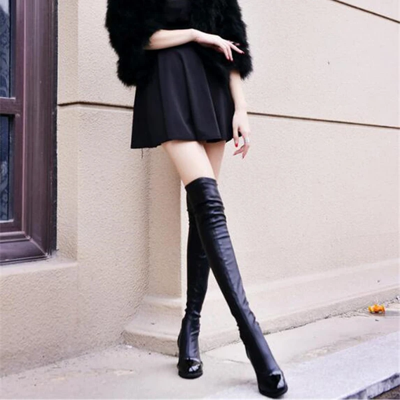 skin tight knee high boots