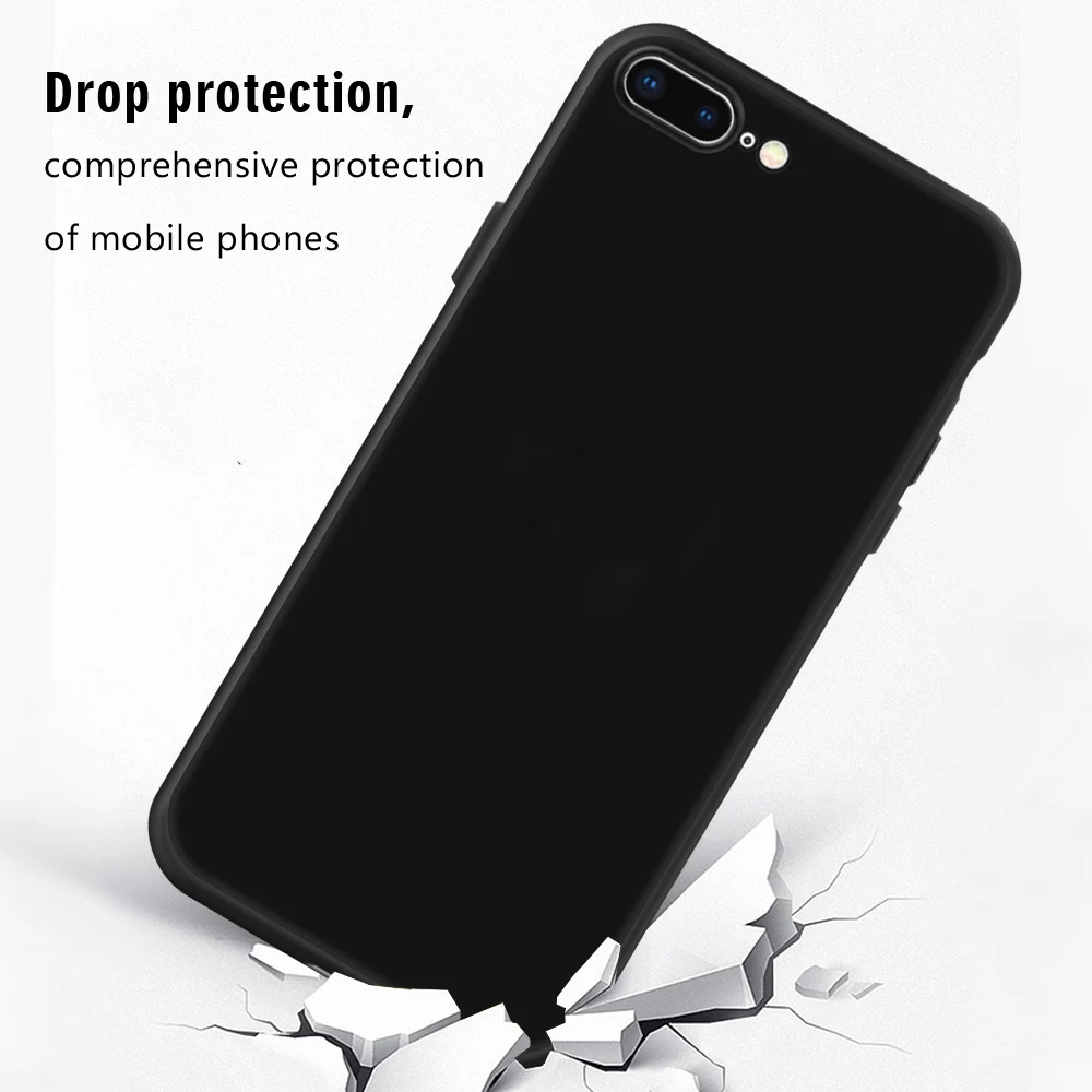 Ультратонкий черный матовый Мягкий силиконовый чехол из ТПУ для iPhone XS Max XR X 7 8 Plus 6 6S Plus 5 5E 5S 11 Pro задняя крышка мягкий чехол для телефона