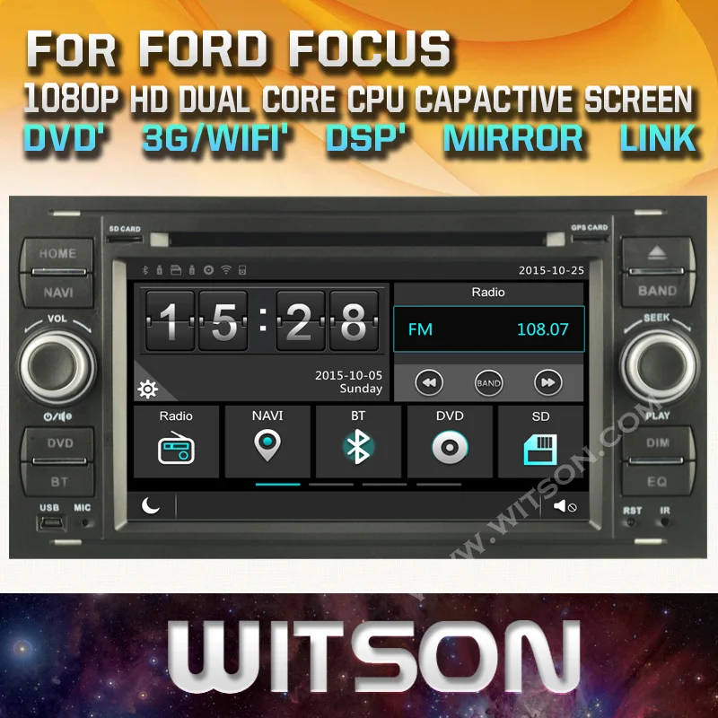 WITSON автомобильный DVD GPS для FORD FOCUS Новая технология + пленочный экран 1080P DSP WiFi 3G DVR