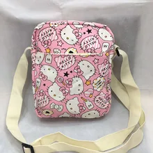 Новая Холщовая Сумка Hello kitty, сумки-мессенджеры на плечо для покупок, сумочки, yey-C8871
