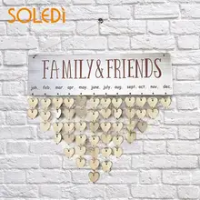 

Retro Reminder Board Calendar pendant Photography Props Home Decoration DIY Carving Plaque