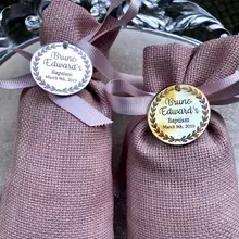 Пользовательское имя акриловая кристальная бирка, лазерная круглая акриловая именная подарок, персонализированные конфеты/шоколадный подарок декор, вечерние блага