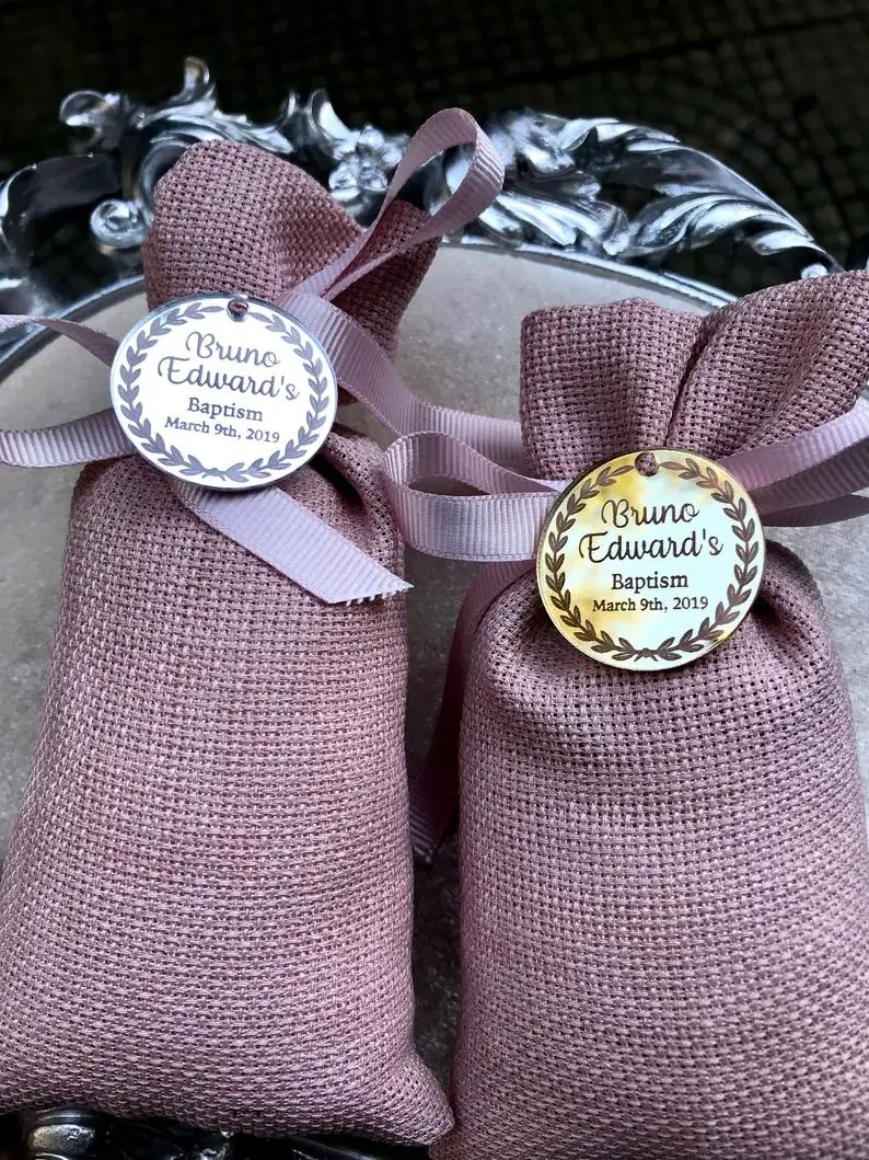 

Custom Name Acrylic Crystal Tag, Laser Round Acrylic Name Gift, Personalized Candy/Chocolate Gift Decor, Party Favor