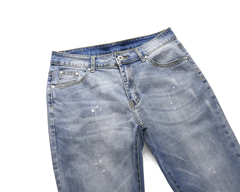 QoolXCWear высокое качество тонкие джинсы 2019 мужские модные чернила эластичные высокие уличные рваные джинсы синий/черный/серый джинсы брюки