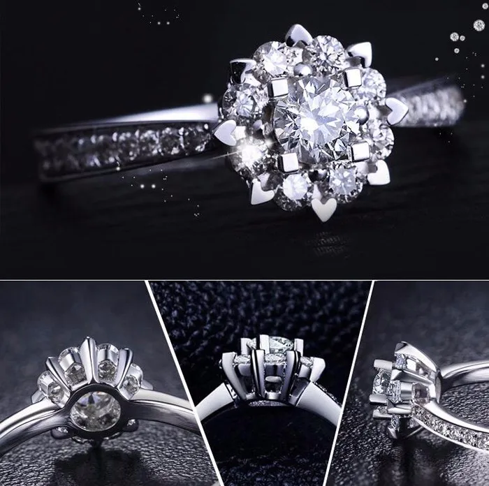 Женское Обручальное кольцо из серебра 925 пробы с фианитом|engagement ring|fashion engagement
