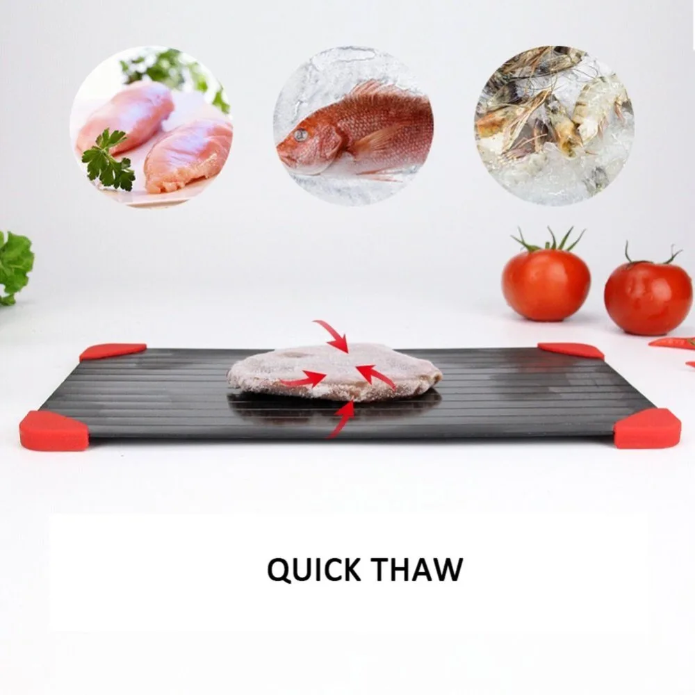 

Aluminum Alloy Plate Fast Defrosting Tray Frozen Food Thawing Plate Defrost Meat Frozen Food