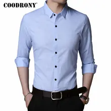 COODRONY, хлопковая рубашка, Мужская одежда, осень, длинный рукав, Camisa Social Masculina, мужские рубашки, повседневная, приталенная, Chemise Homme 8719