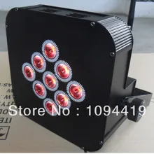 9X10 Вт rgbw 4 в 1 батарея беспроводной аплайт или led par(24 шт с 3 зарядкой fly case