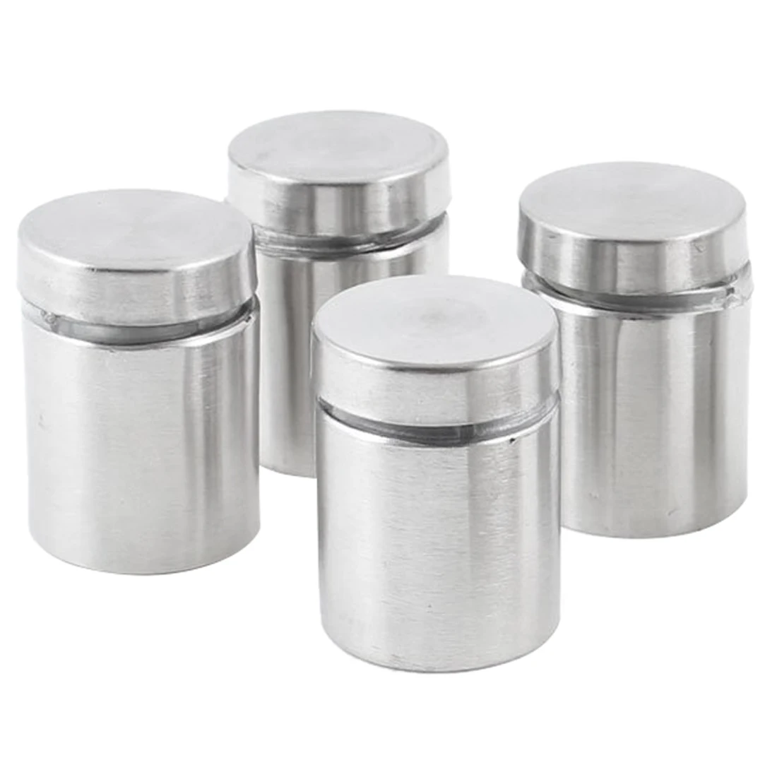 HHTL 6 Pcs 19mm x 25mm Stainless Steel Frameless Standoff Clamp