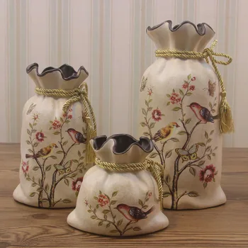 

country decoration handicraft furnishing articles Porch ceramic vases, Europe type restoring ancient ways sacks vase